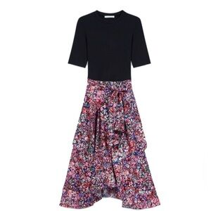 Maje Black and Floral Dress